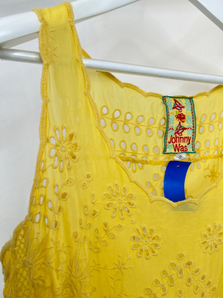 JOHNNY WAS Women Size S Yellow Tunic