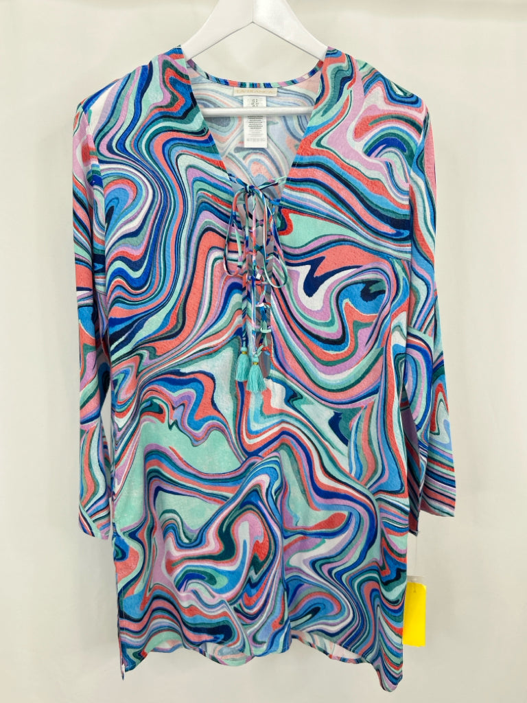 LA BLANCA Women Size S Multi-Color Cover-Up NWT