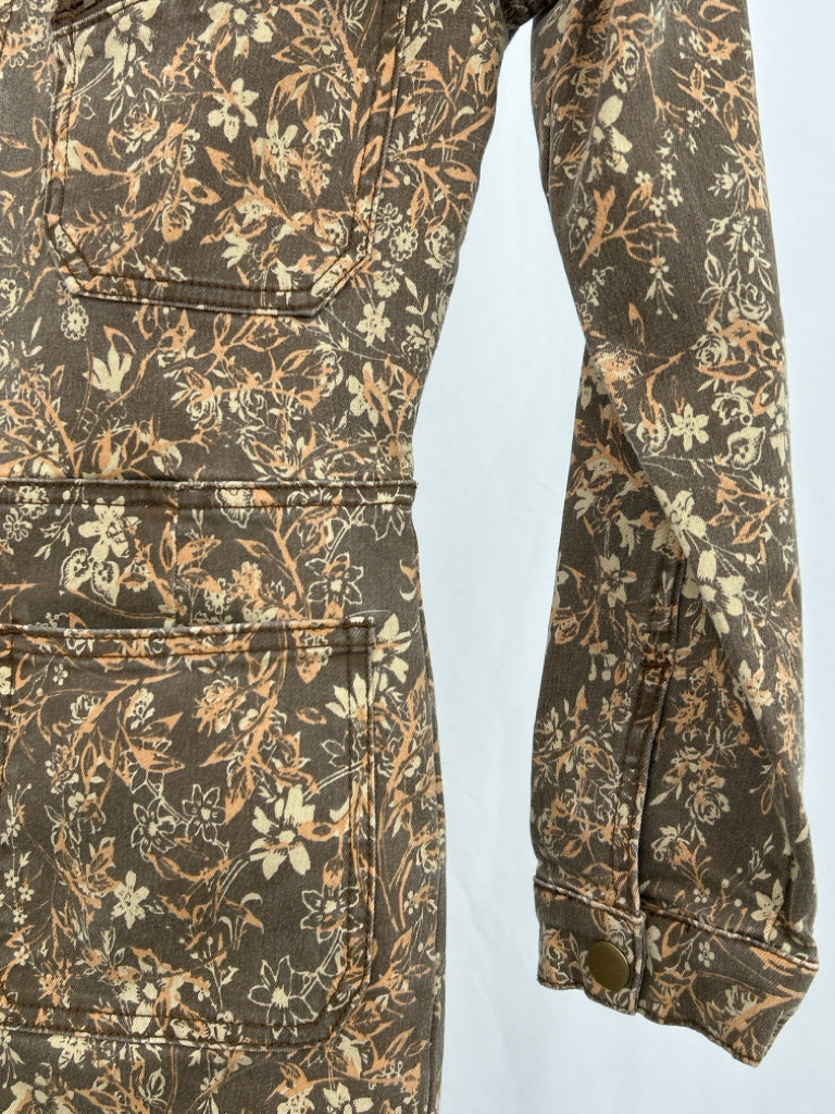 FREE PEOPLE Women Size S Brown floral Jumpsuit