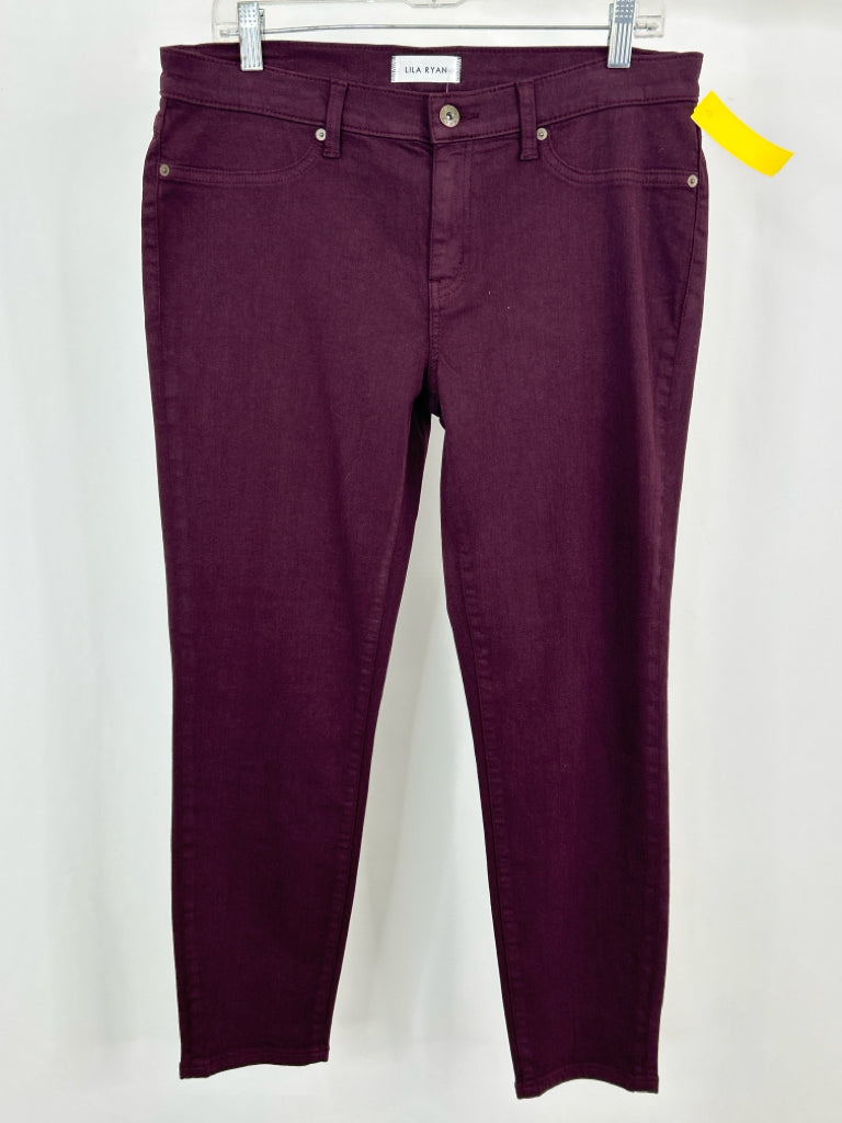 LILA RYAN Women Size 32/14 Purple Denim Jeans NWT
