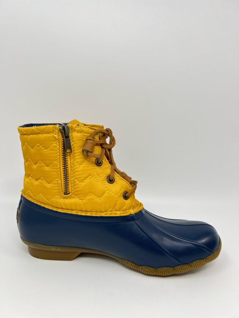 SPERRY Women Size 8 NAVY AND MUSTARD Boots