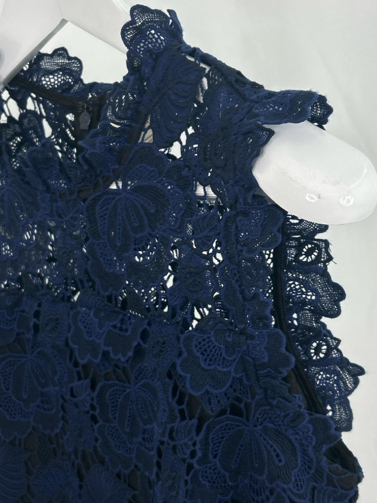 KATE SPADE Women Size 10 Blue & Black Dress