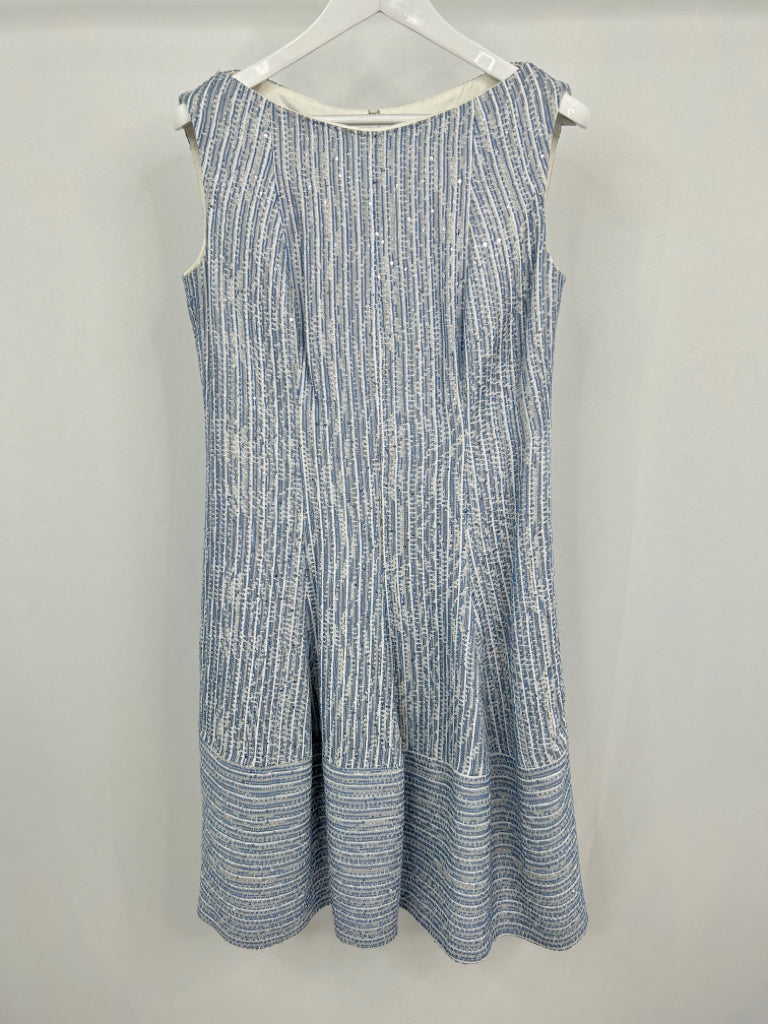 TALBOT RUNHOF Women Size 12  BLUE & WHITE Dress