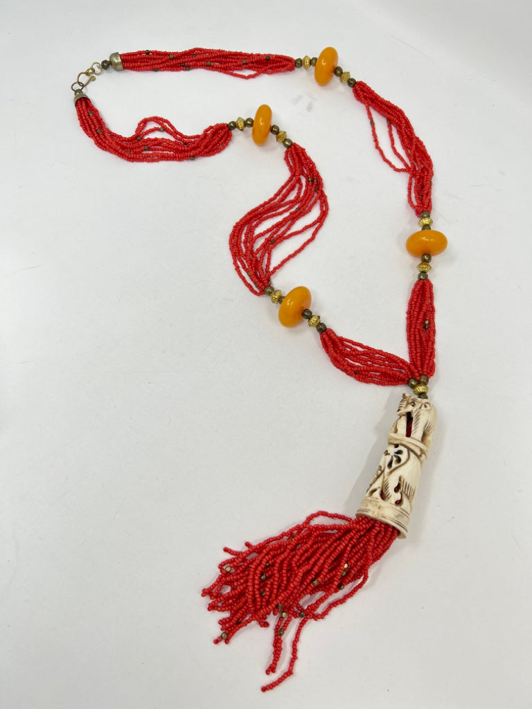 NO BRAND Red Necklace